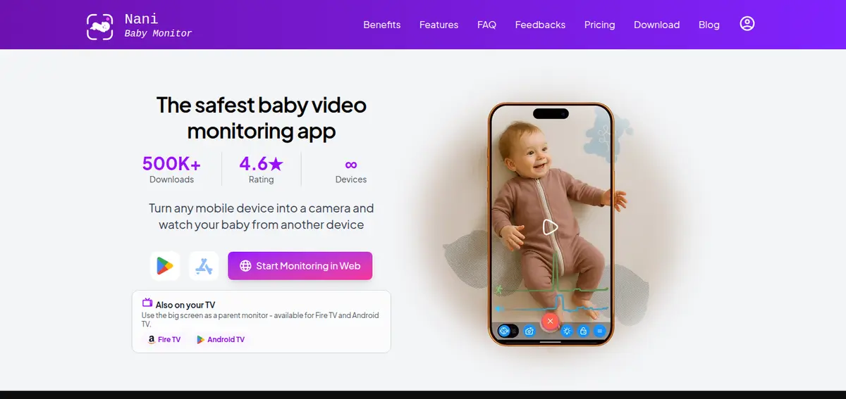 Screenshot von nani-app.com